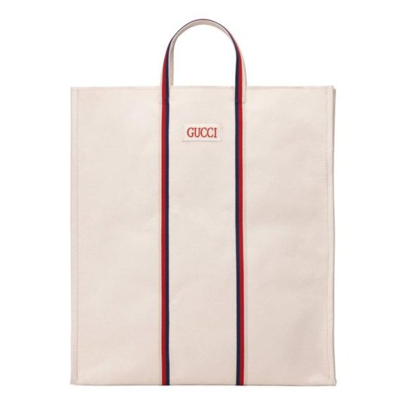 Authentic NEW GUCCI Ouroboro Ivory print tote - Picture 3 of 8